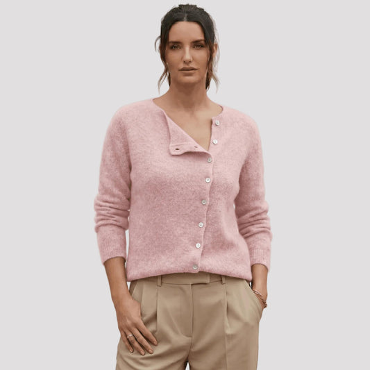 Women's Relaxed Fit Knit Button Sweater-Rilvana